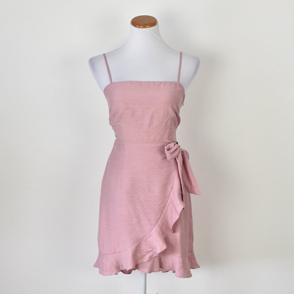 Selfie Leslie Pepita Cami Strap Wrap Dress - M
